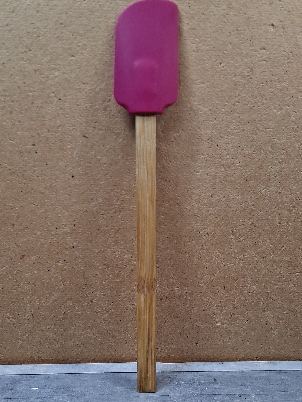 Fuchsia Silicone Spatula with Bamboo Handle